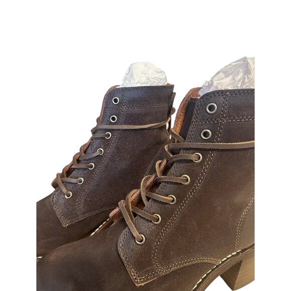Frye Sabrina 6G Brown Lace Up Boot Size 9 - Picture 6 of 12